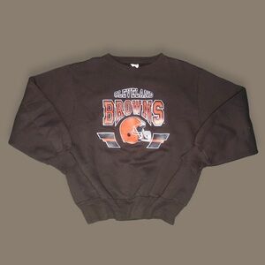 Vintage champion Cleveland browns sepia brown crewneck